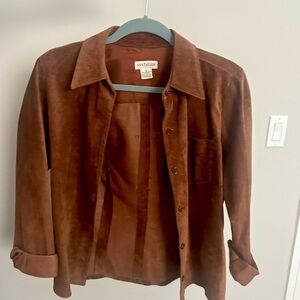 Ann Taylor Vintage Brown Suede Jacket